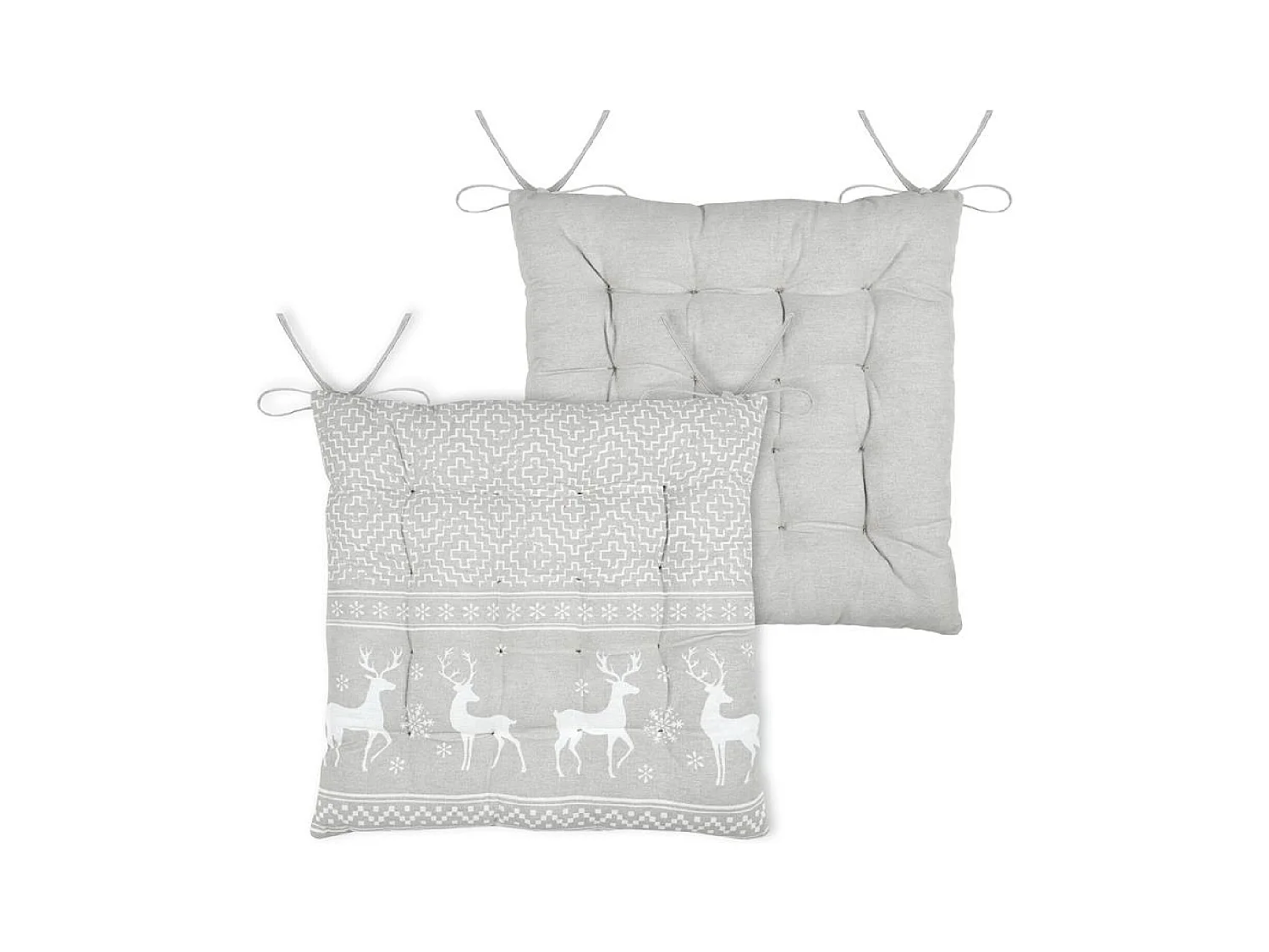 Galeta de silla ciervo estilo montaña en algodón 40 x 40 cm