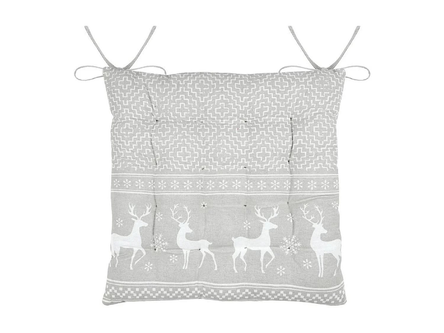 Galeta de silla ciervo estilo montaña en algodón 40 x 40 cm