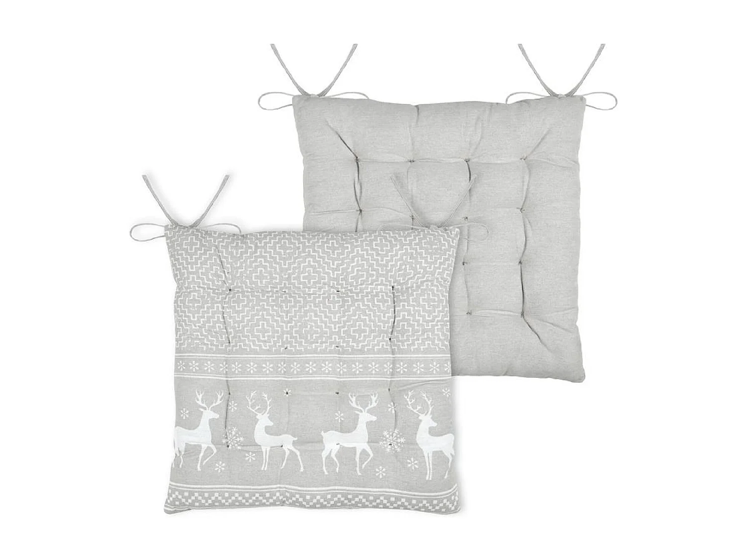 Galeta de silla ciervo estilo montaña en algodón 40 x 40 cm
