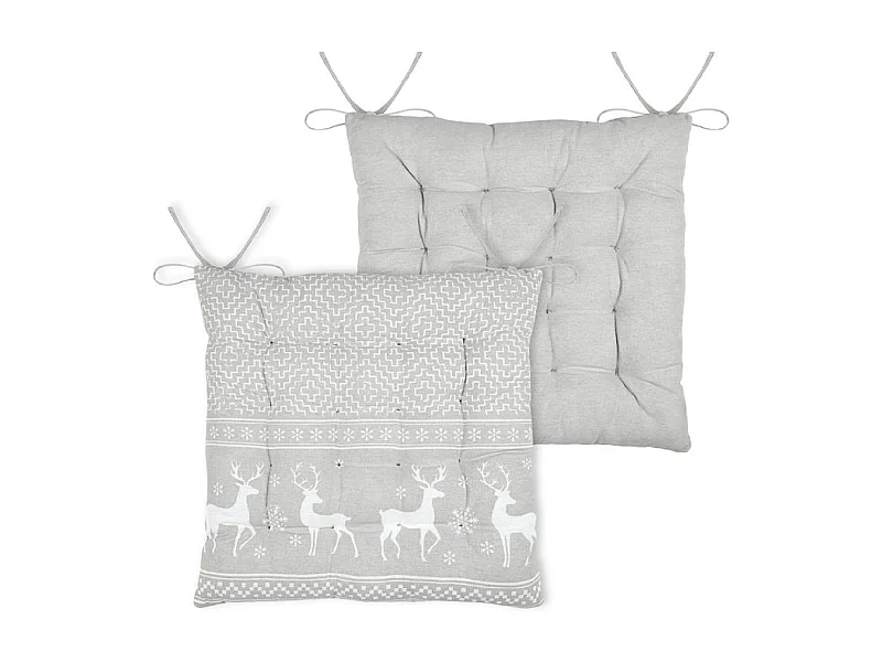 Stuhlkissen Hirsch im Bergstil aus Baumwolle 40 x 40 cm