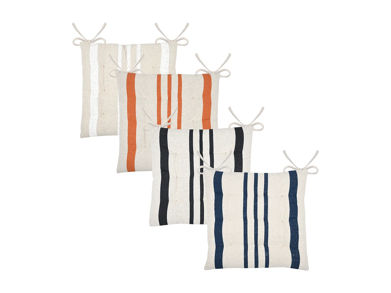 Cojín de silla a rayas 38 x 38 cm