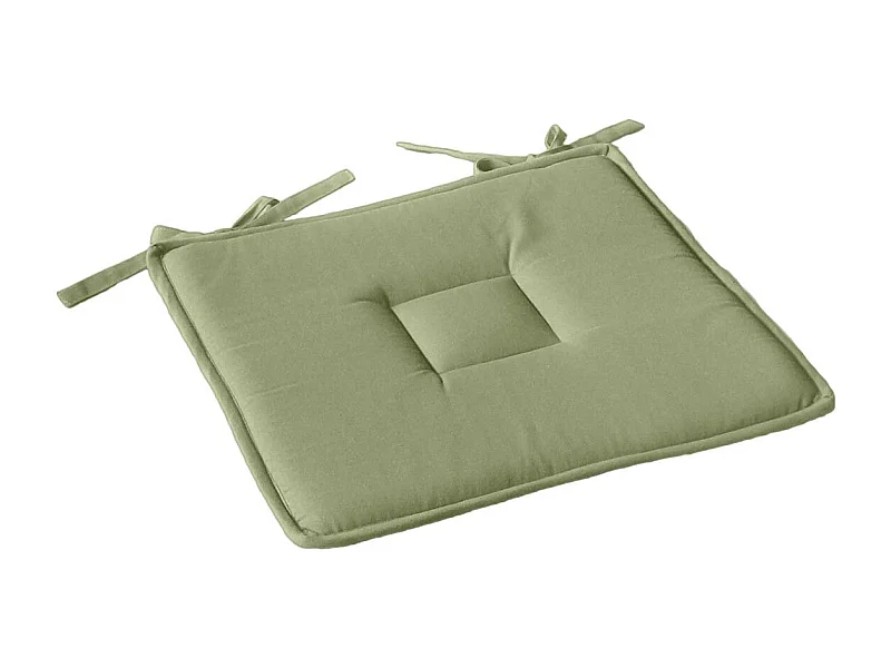 Galette de Chaise Uni "Panama" 40x40cm Vert Olive