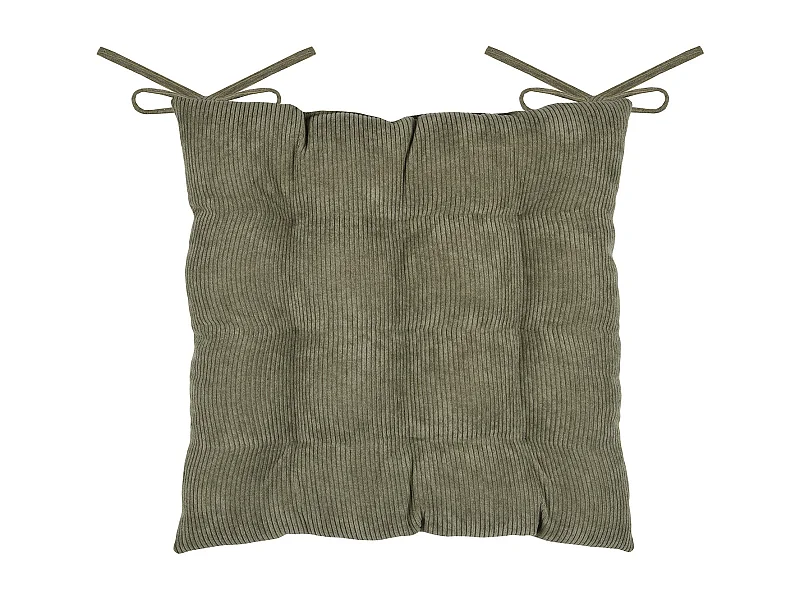 Quadratisches Sitzkissen aus Kord 38 x 38 cm