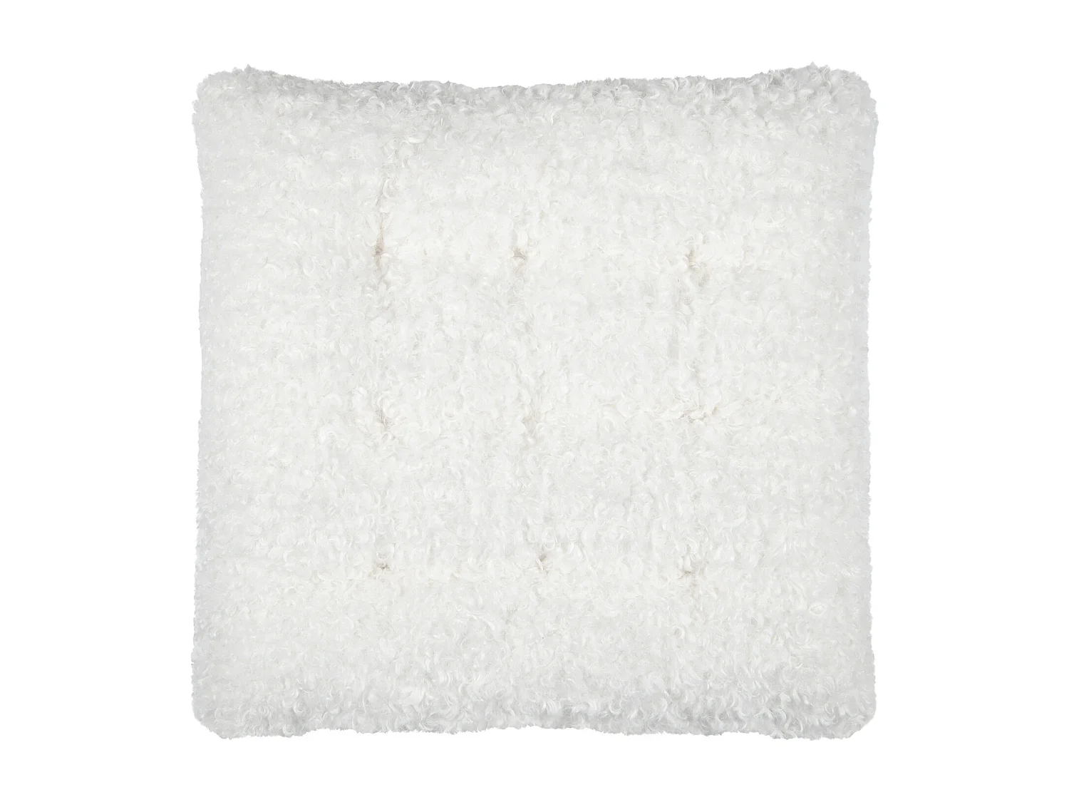 Cojín de silla cuadrado de tela rizada 38 x 38 cm