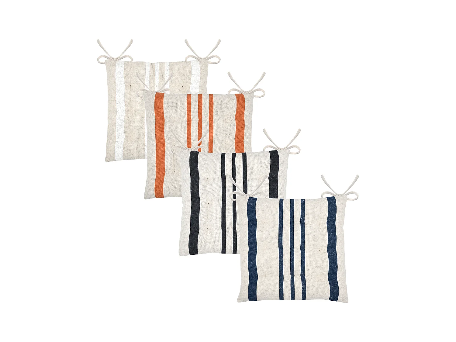 Cojín de silla a rayas 38 x 38 cm