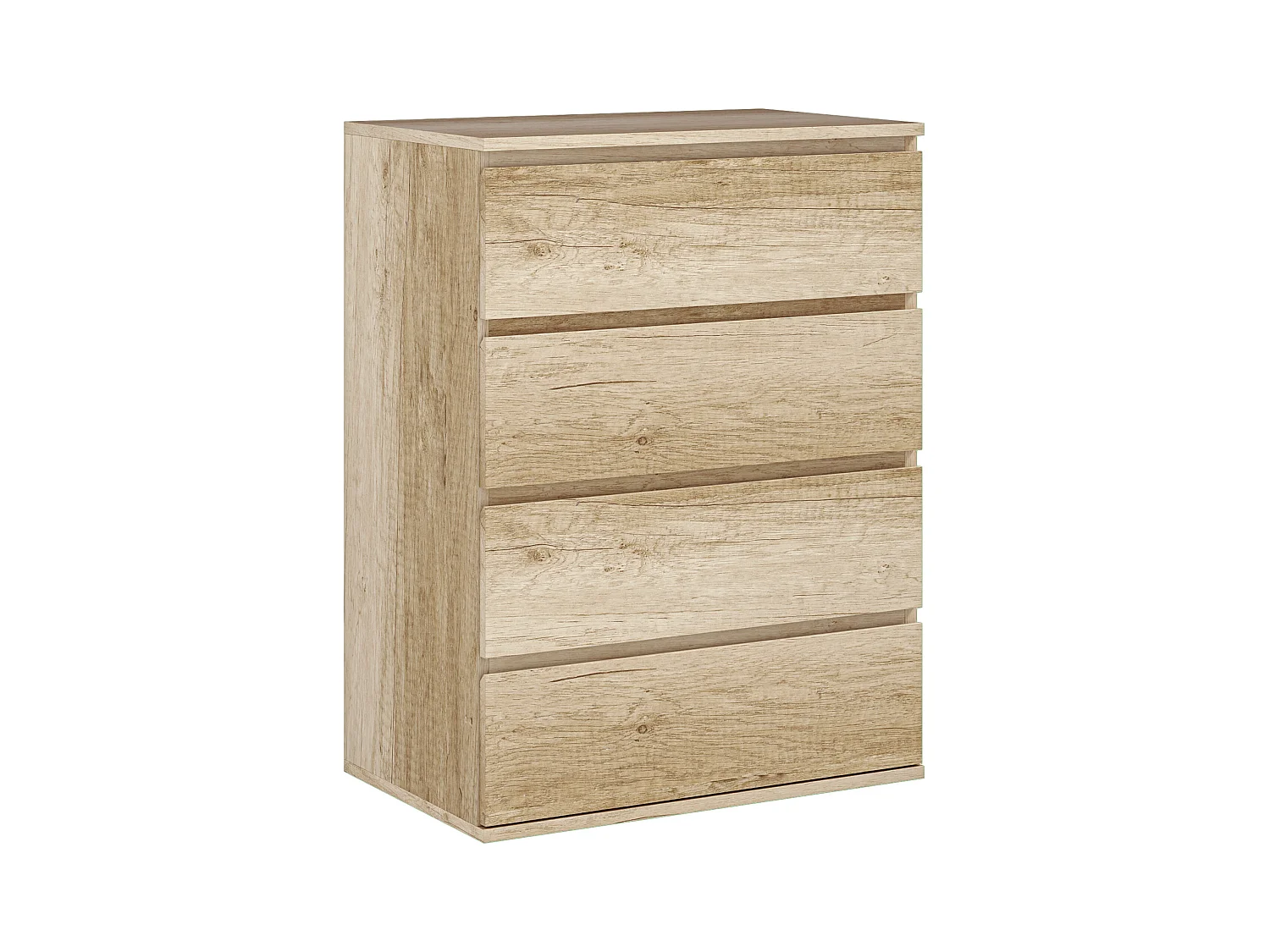 Commode 4 tiroirs dim. 60L x 40l x 80H cm effet bois