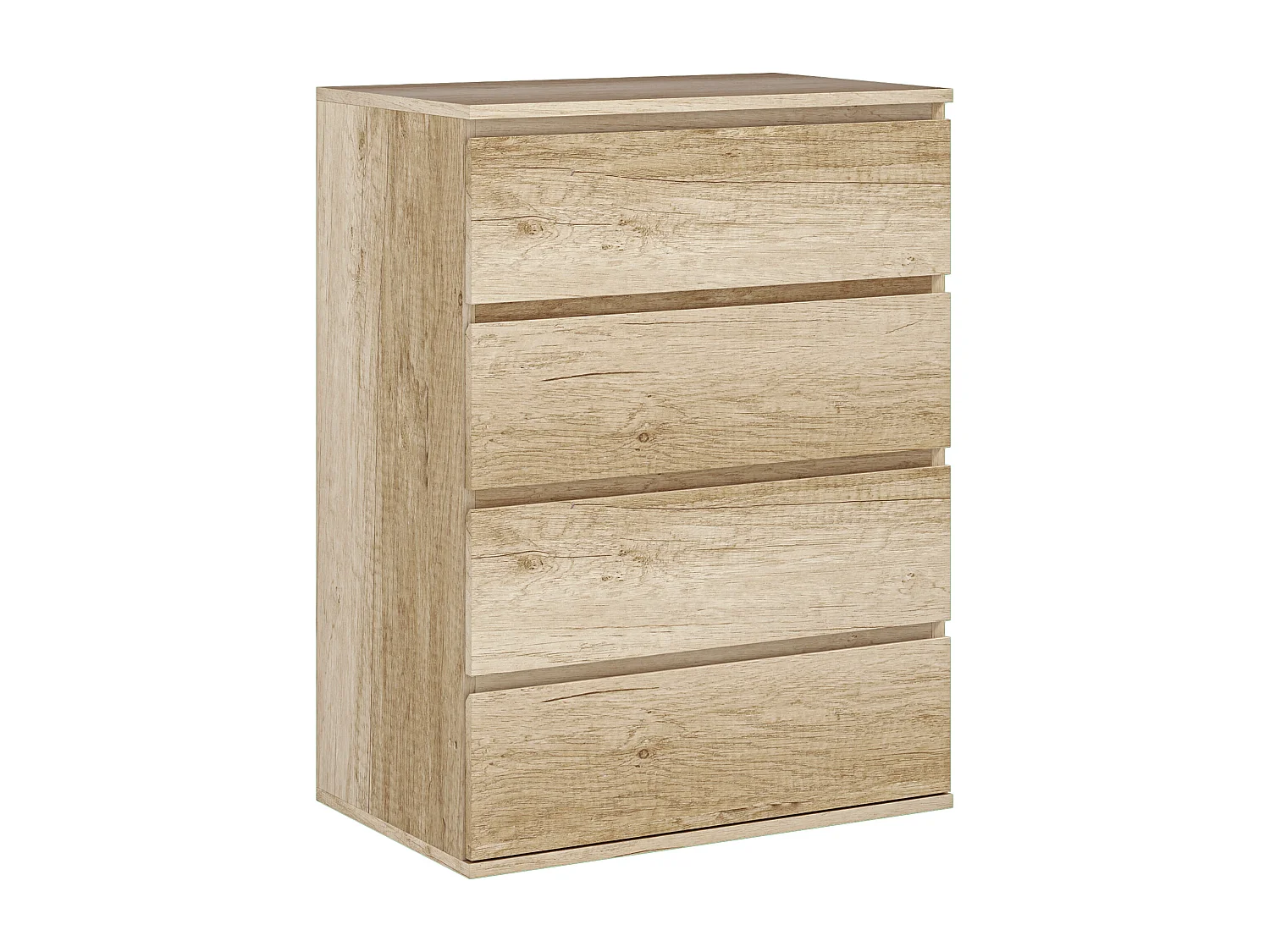 Commode 4 tiroirs dim. 60L x 40l x 80H cm effet bois