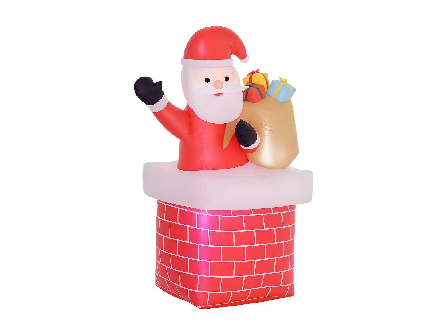 Décoration Noël gonflable H.195cm - Père Noël gonflable extérieur intérieur LED IP44