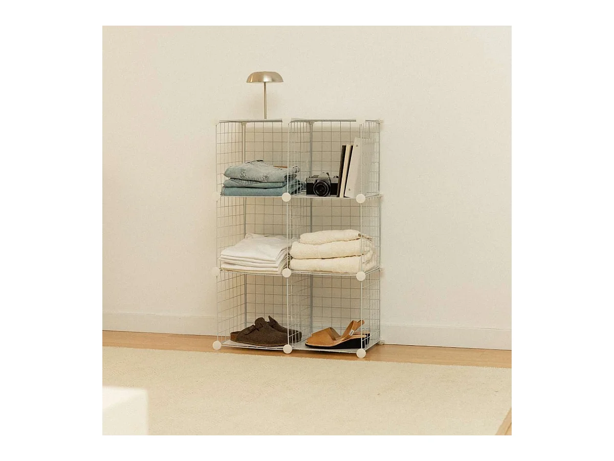 Estantería Modular  Titan C6 Blanco - Newlux