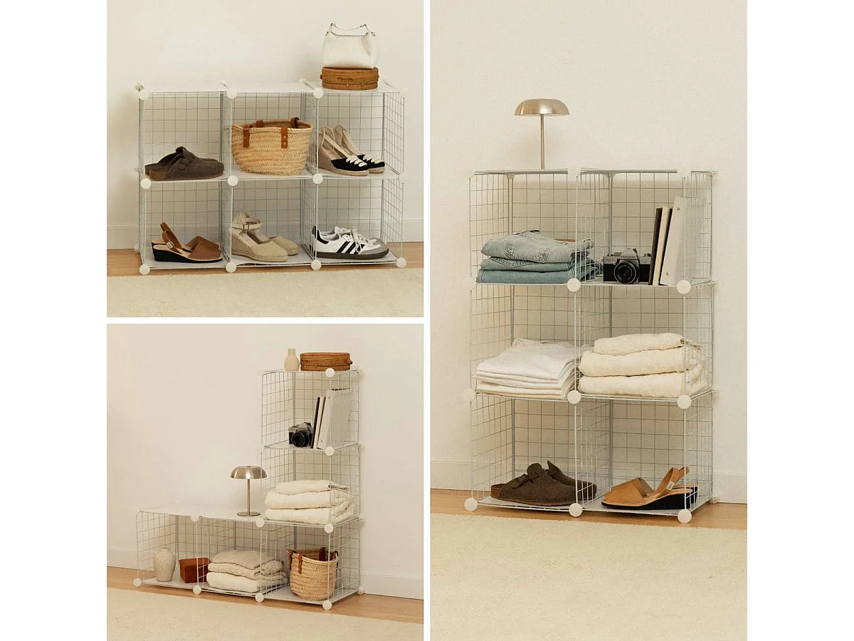 Estantería Modular  Titan C6 Blanco - Newlux