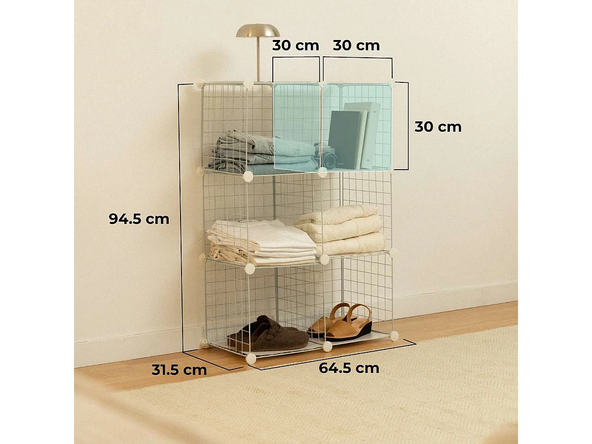 Estantería Modular  Titan C6 Blanco - Newlux