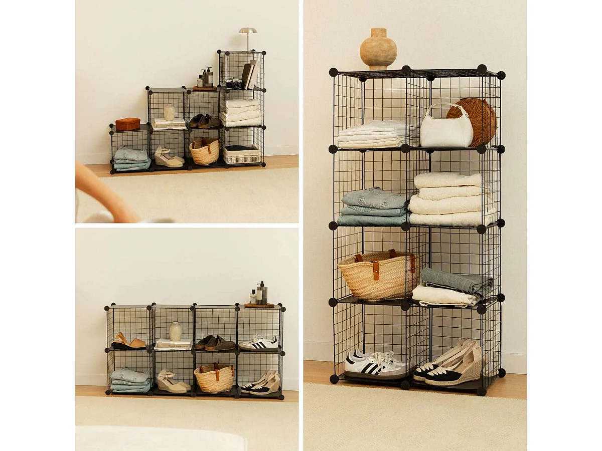 Estantería Modular  Titan C9 Negro - Newlux