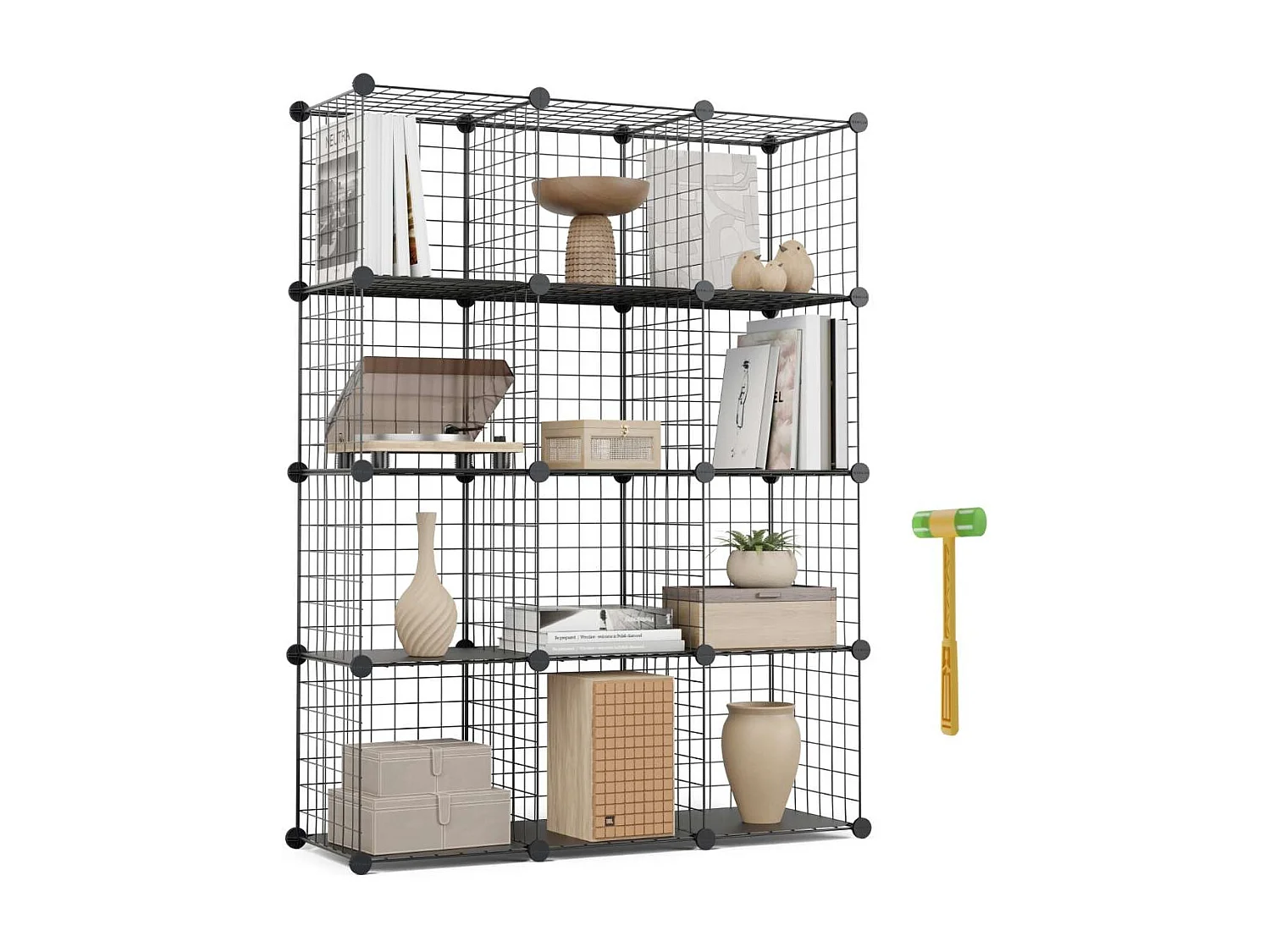 Estantería Modular  Titan C9 Negro - Newlux
