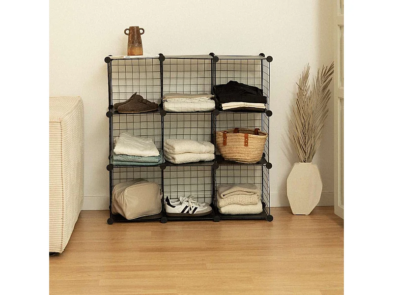 Estantería Modular  Titan C9 Negro - Newlux