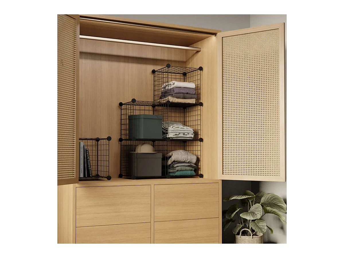 Estantería Modular  Titan C16 Negro - Newlux