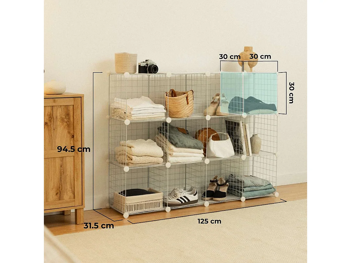 Estantería Modular  Titan C12 Blanco - Newlux