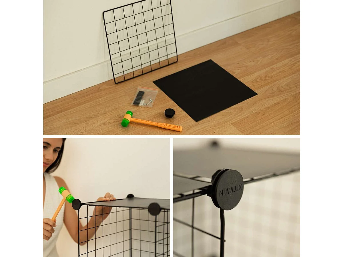 Estantería Modular  Titan C6 Negro - Newlux