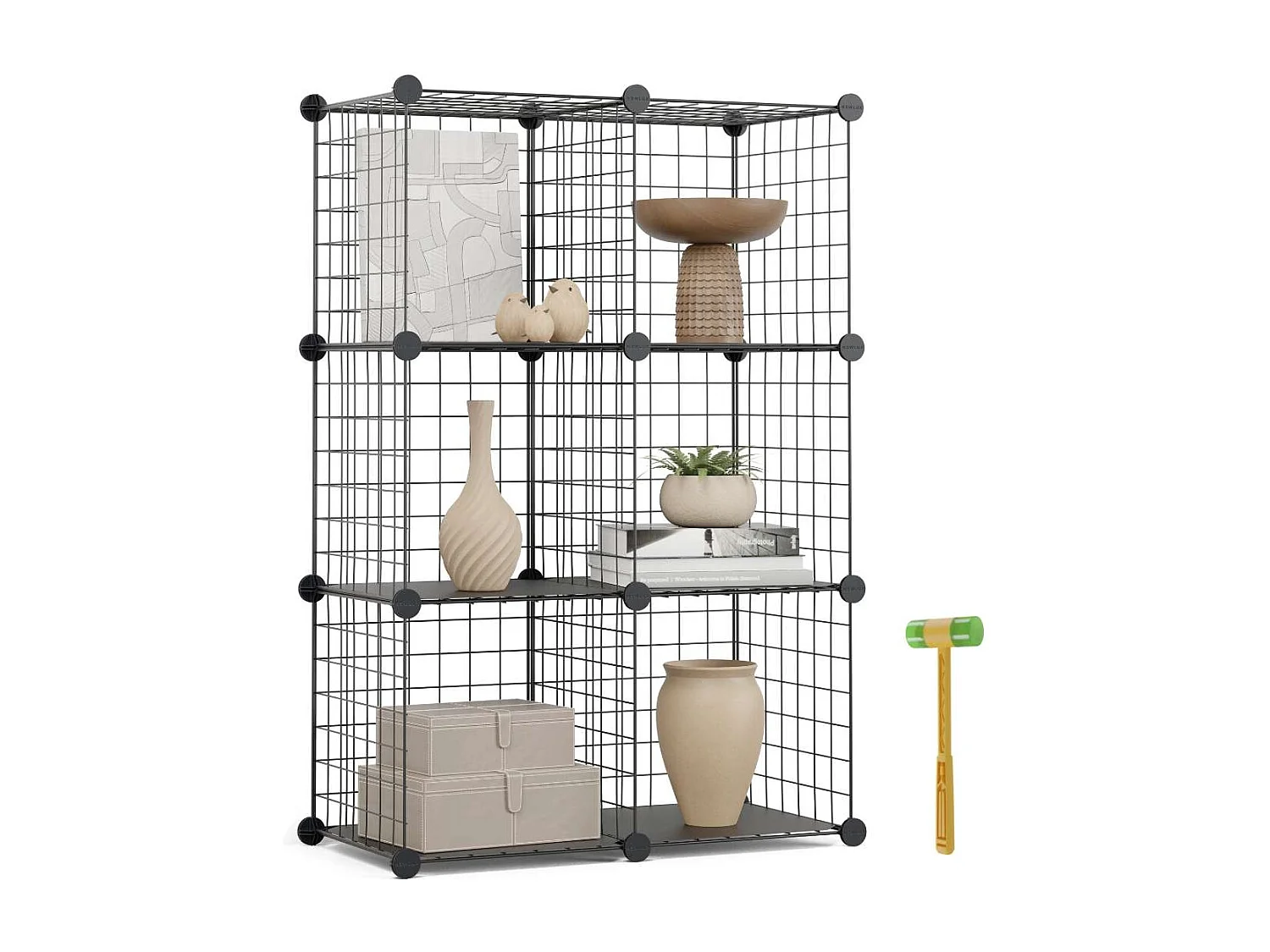Estantería Modular  Titan C6 Negro - Newlux