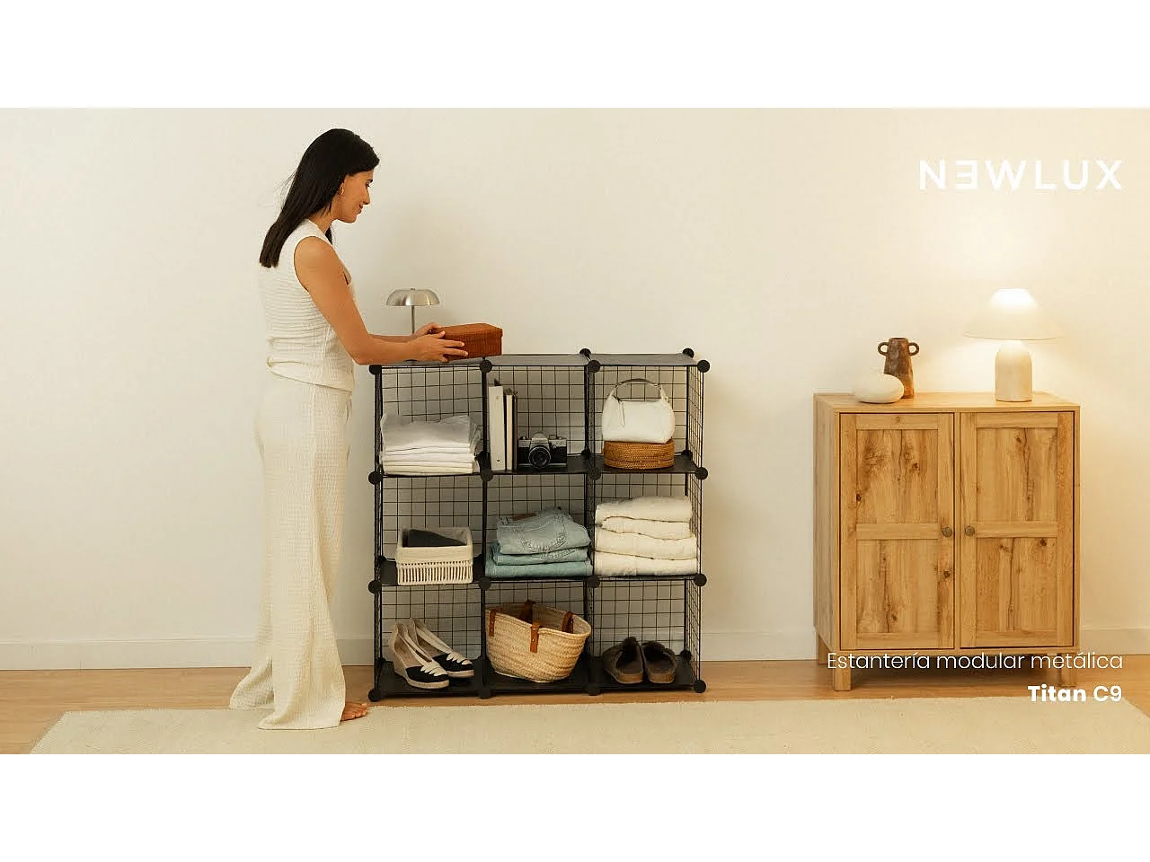 Estantería Modular  Titan C9 Blanco - Newlux