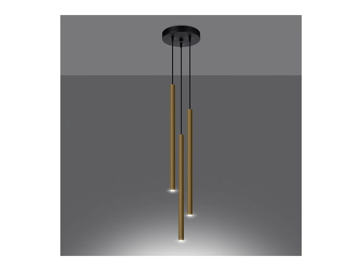 Lampe pendante Novastel 3P or poli