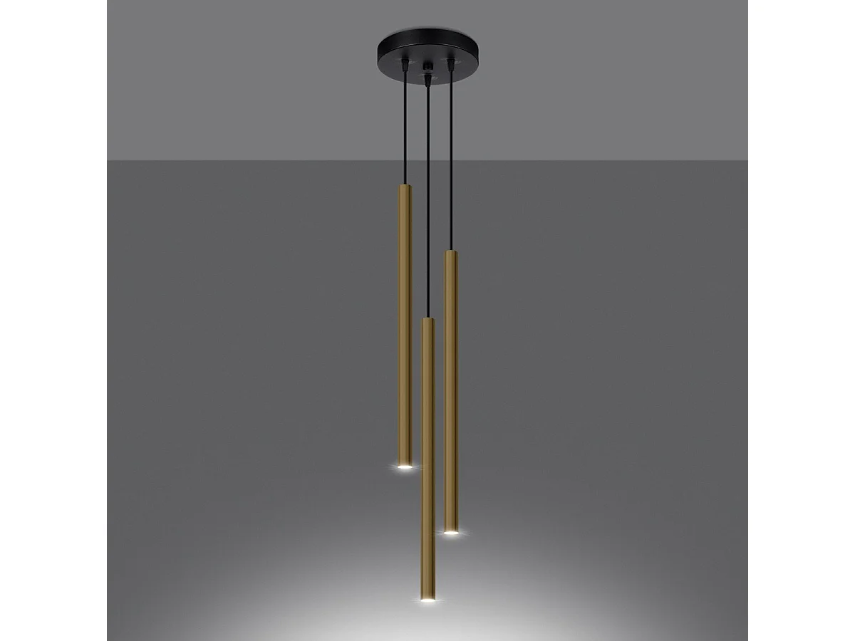 Lampe pendante Novastel 3P or poli