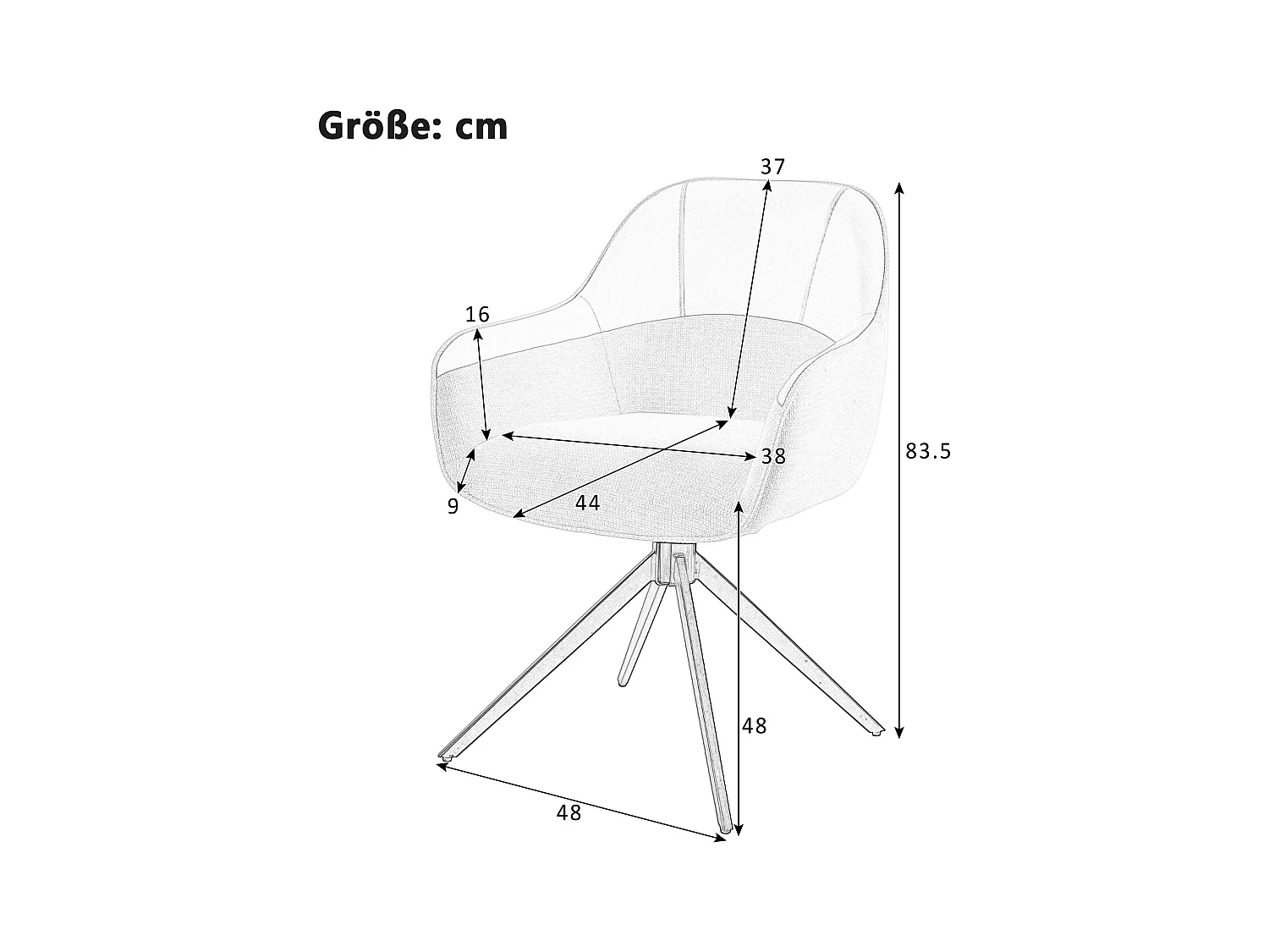Set di 4 sedie da pranzo girevoli, combinazione di similpelle e tessuto, altamente imbottite, regolabili in altezza, grigie