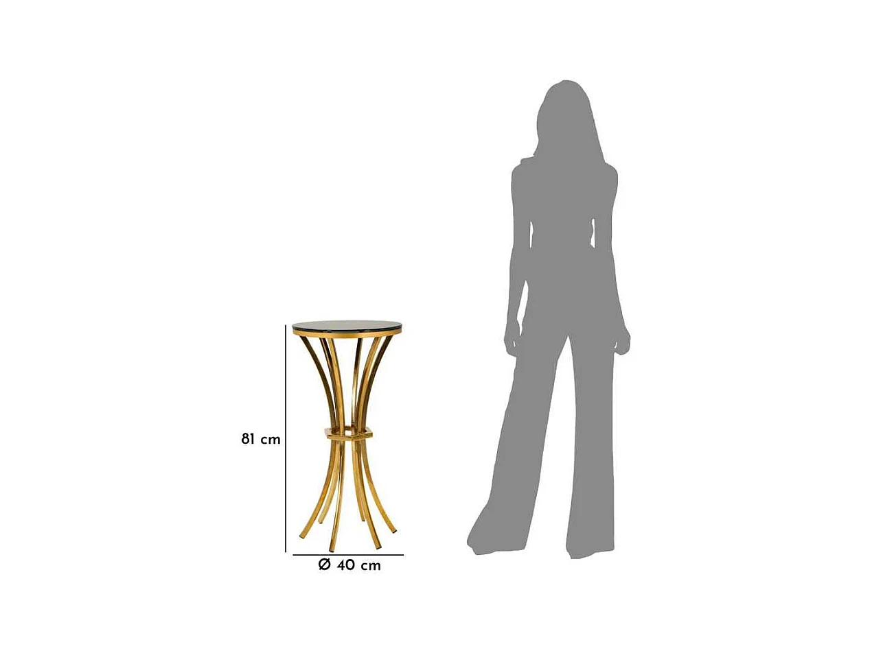 Sellette en métal et verre Shanty 40 x 81 cm 40 x 81 cm