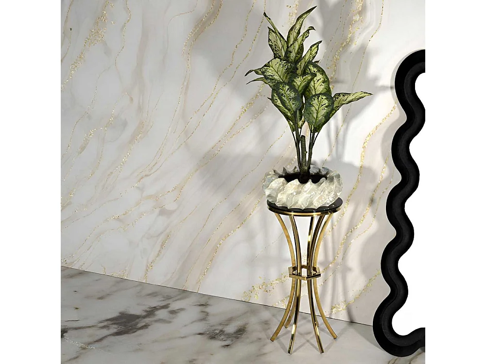 Sellette en métal et verre Shanty 40 x 81 cm