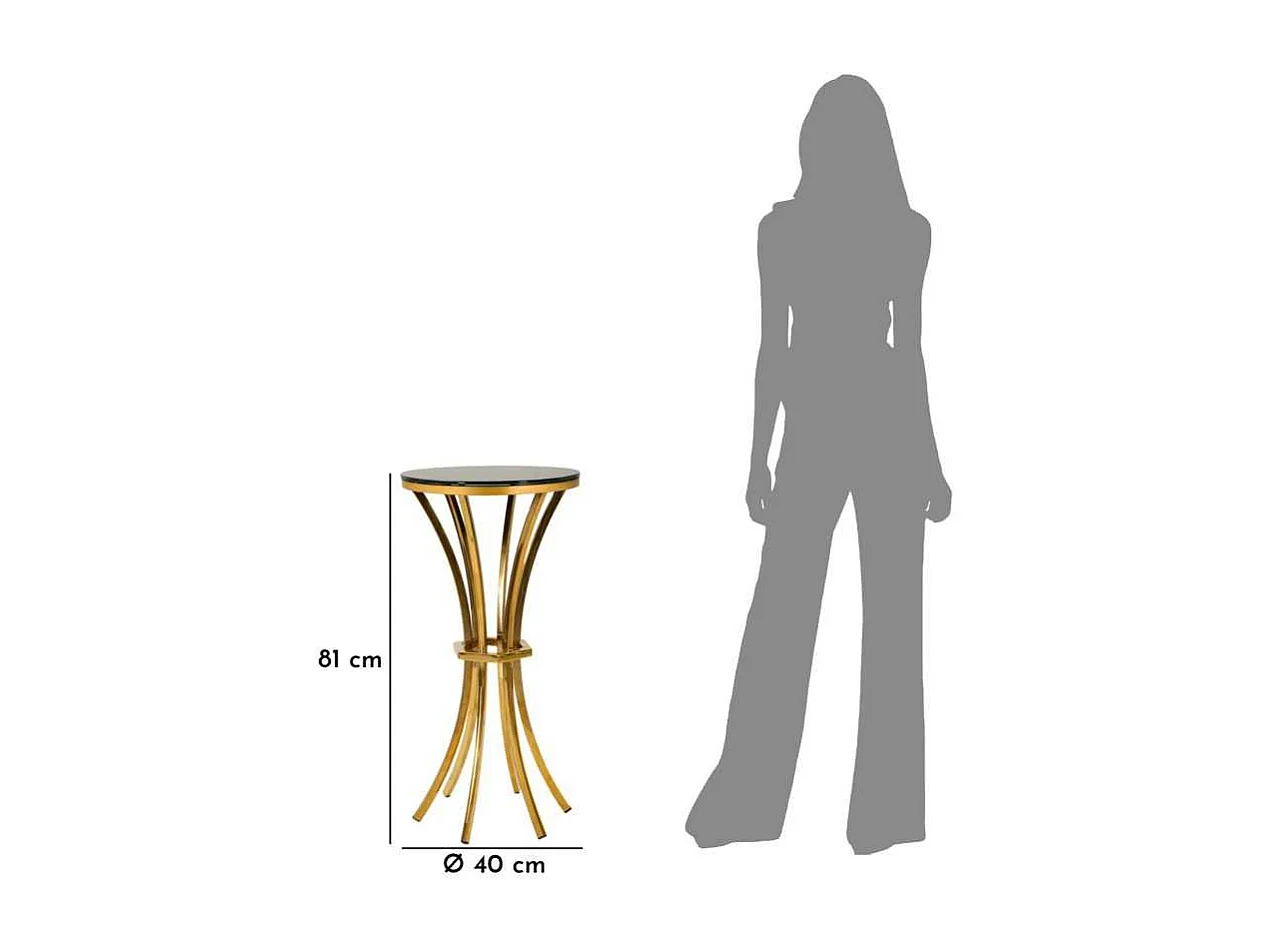 Sellette en métal et verre Shanty 40 x 81 cm