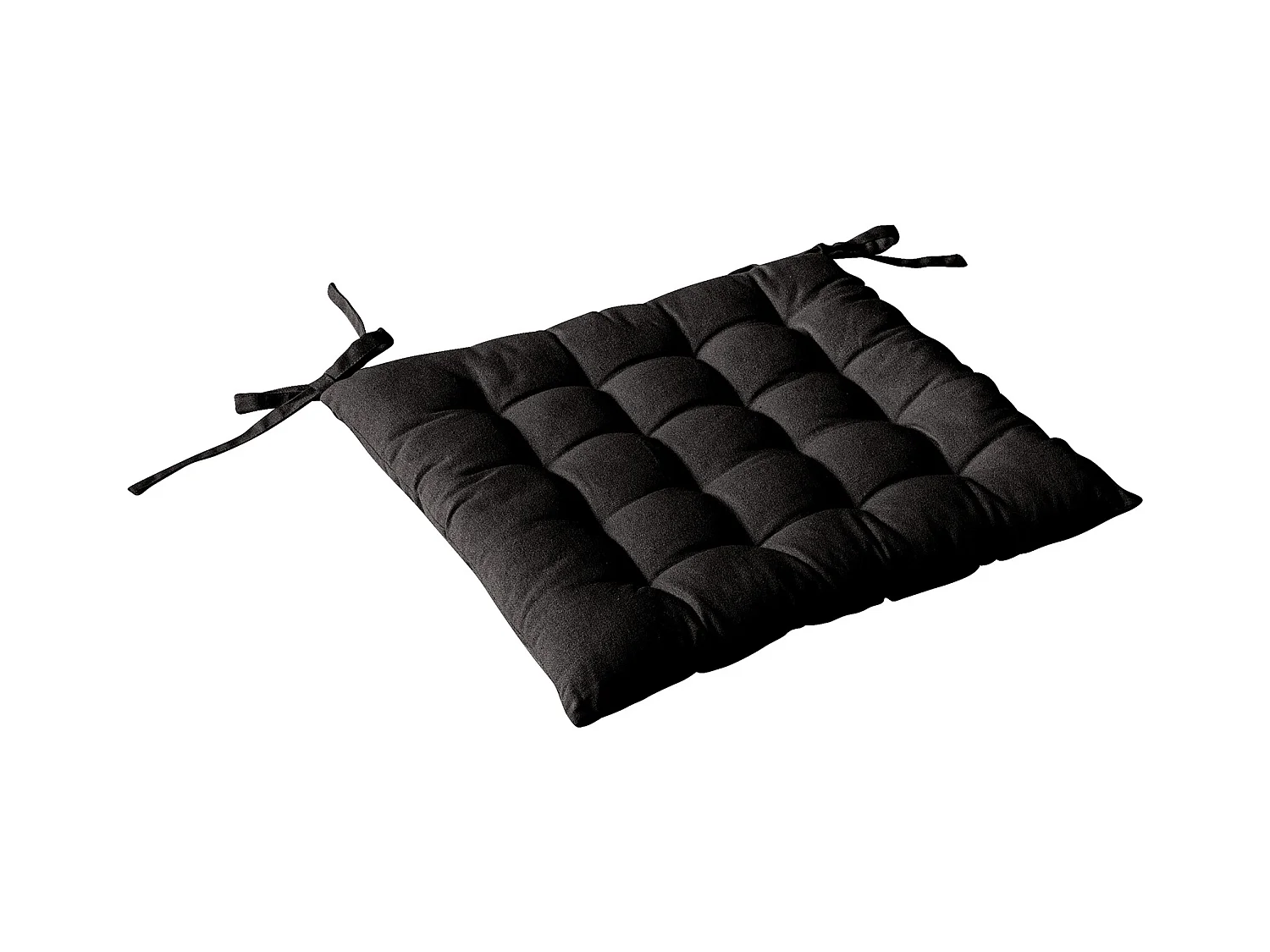 Galette de chaise piquée 16 points en coton et nouettes