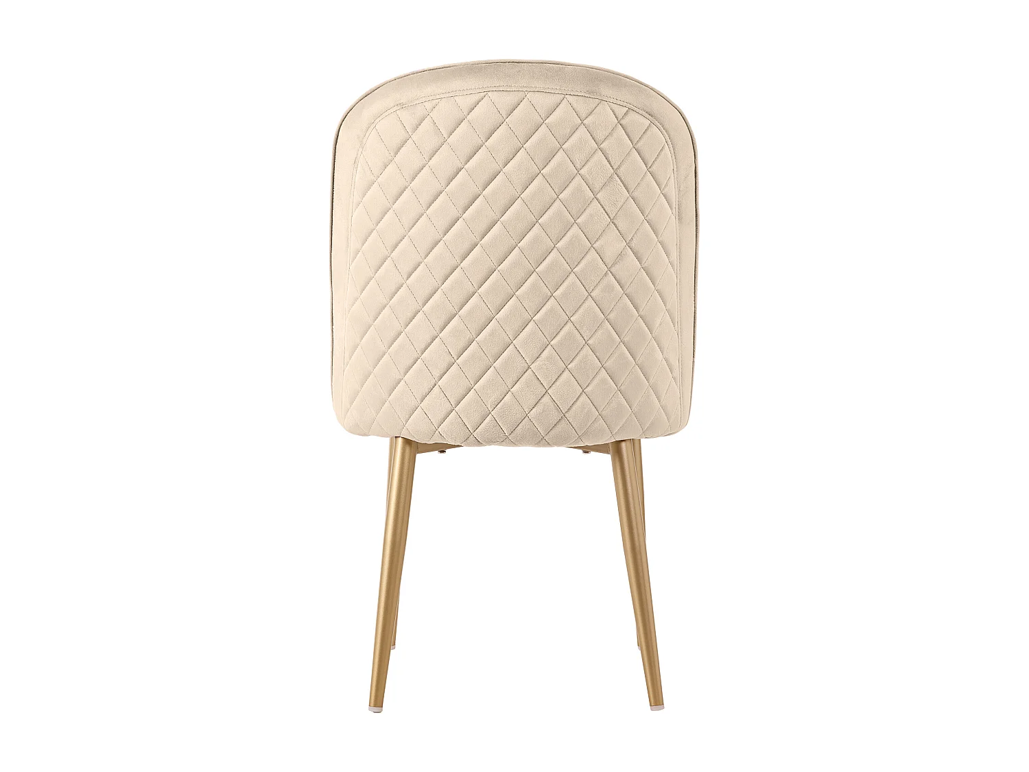 Conjunto de 2 cadeiras de jantar com encosto, acolchoadas, para cozinha e sala de estar, bege.