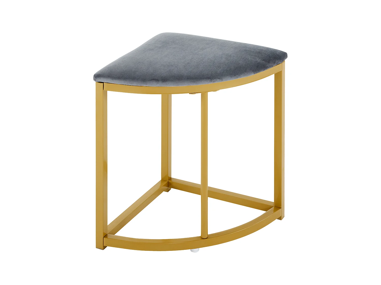 Mesa Moderna com 4 Cadeiras Veludo Cinza, MDF e Estrutura de Ferro Dourado, Conjunto Elegante
