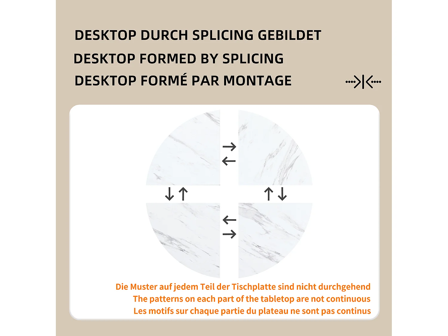 Mesa de comedor redonda, diseño de mármol, estructura de metal, adecuada para restaurante, comedor, color negro.