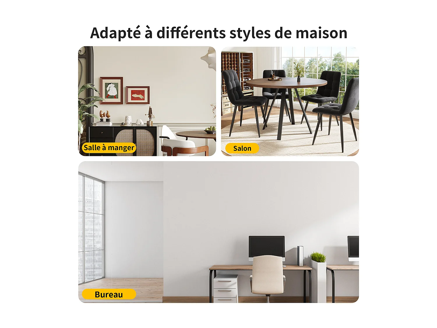 Mesa de comedor redonda 80×80×75 cm, mesa de cocina, mesa de centro para 4 personas, madera