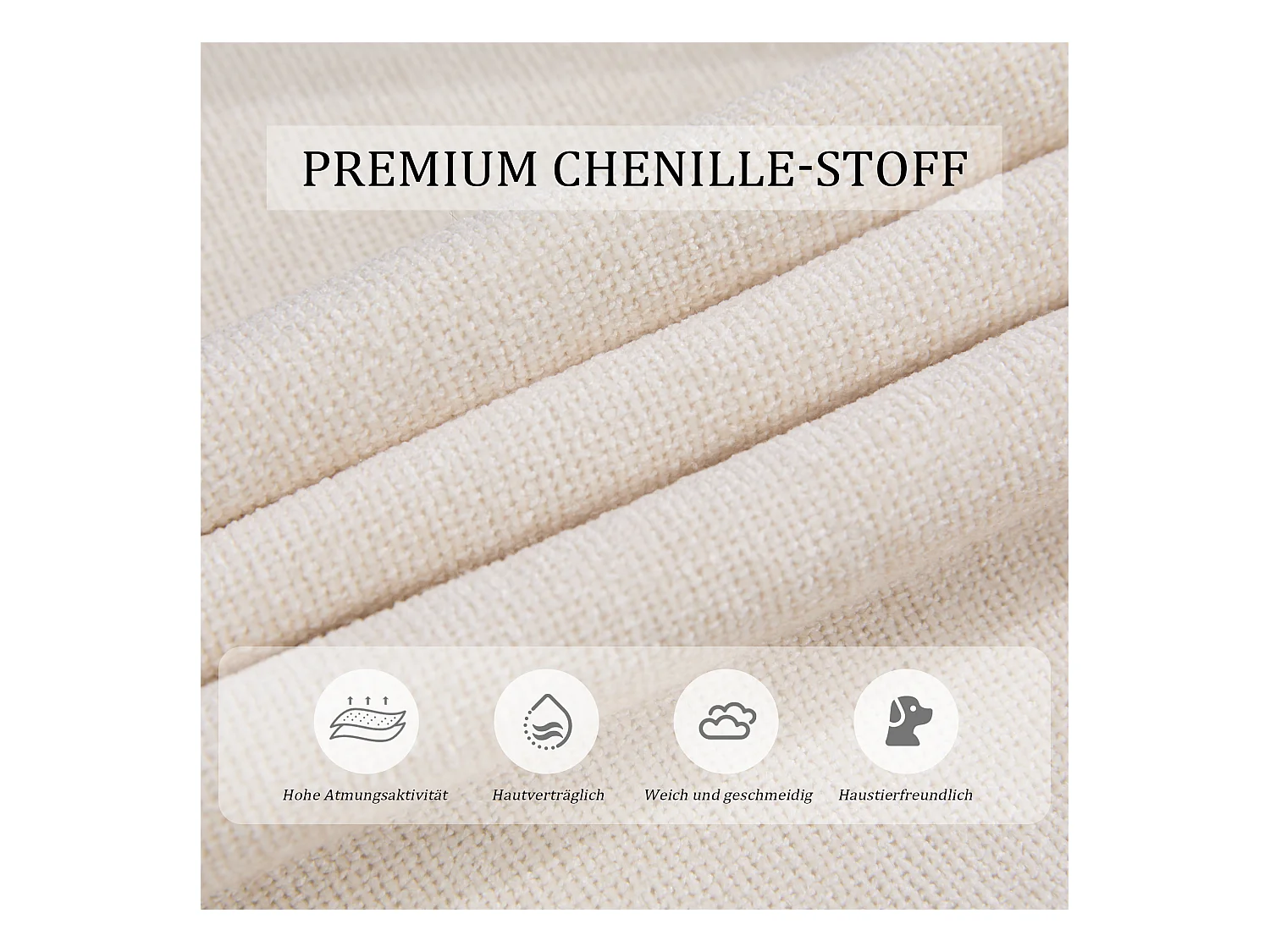 Canapé 2 places convertible avec dossier réglable + 2 USB + poche latérale - 173 x 78 x 78 - velours - beige