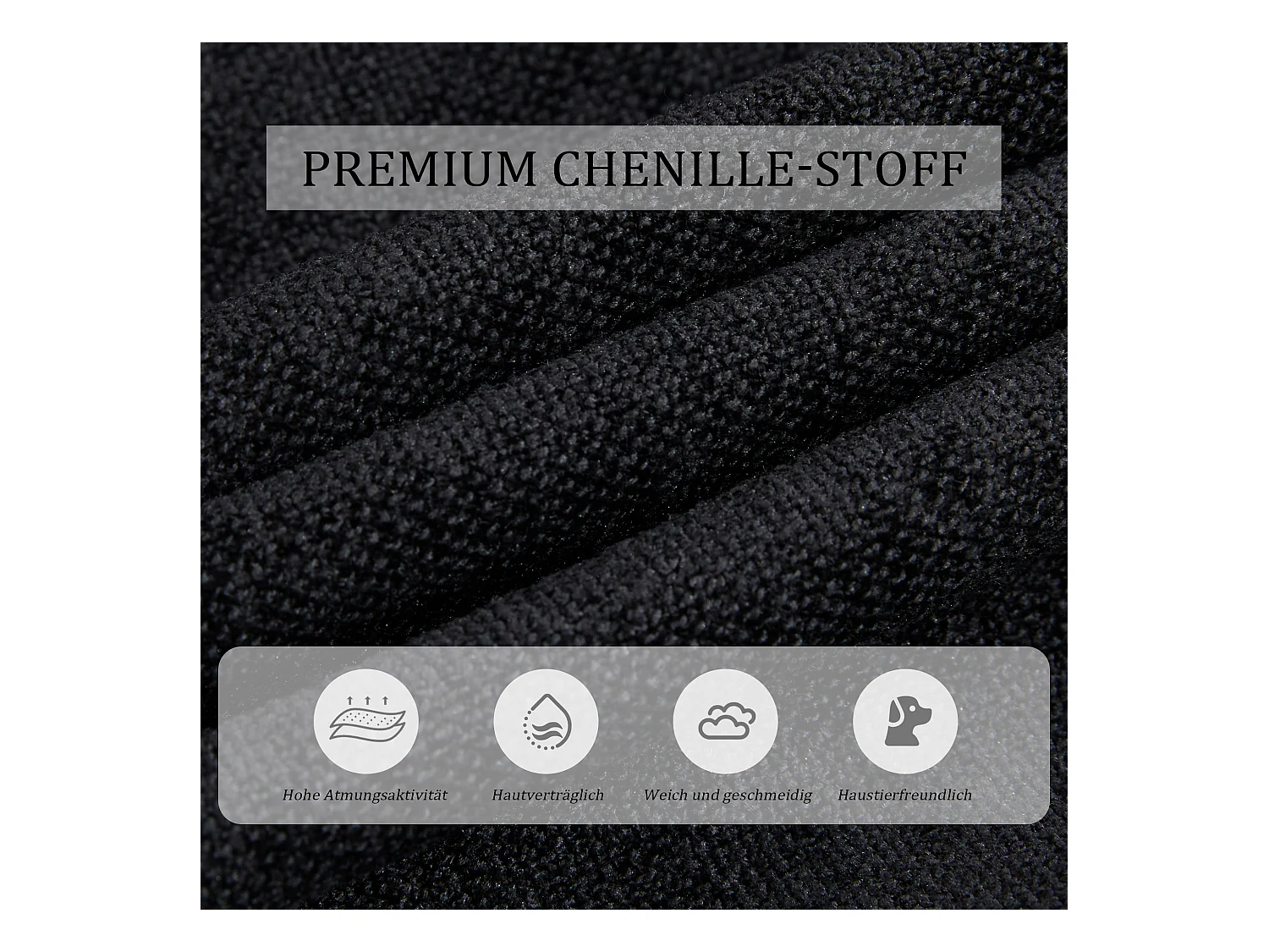 Canapé 2 places convertible avec dossier réglable + 2 USB + poche latérale - 173 x 78 x 78 - velours - noir