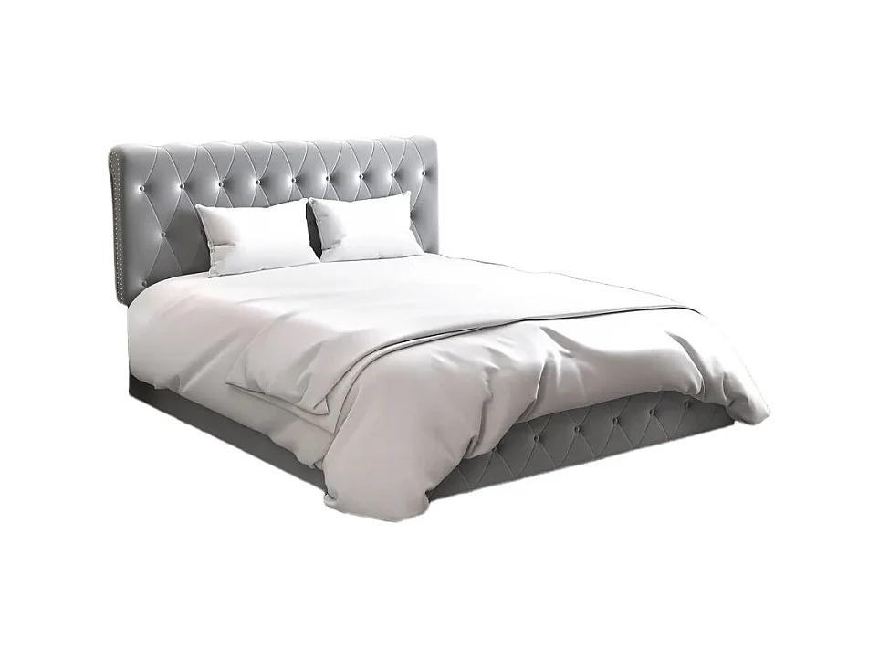 Lit coffre 2 places CORSICA en velours 140x190cm