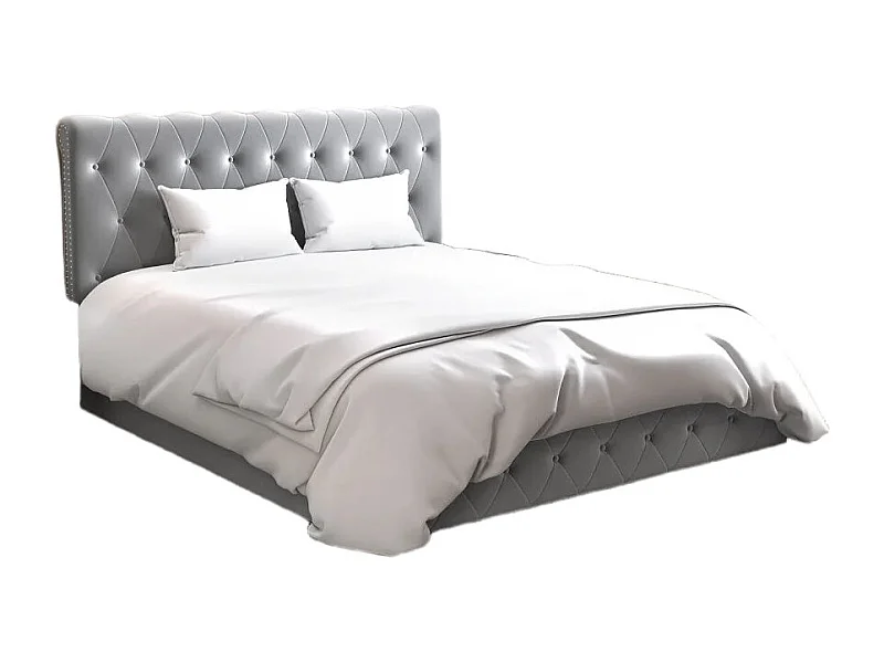 Lit coffre 2 places CORSICA en velours 140x190cm