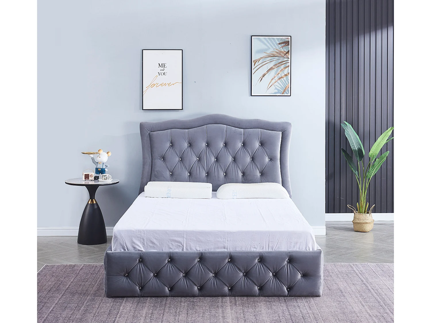 Cadre de Lit TREND – Velours – 140x190 cm