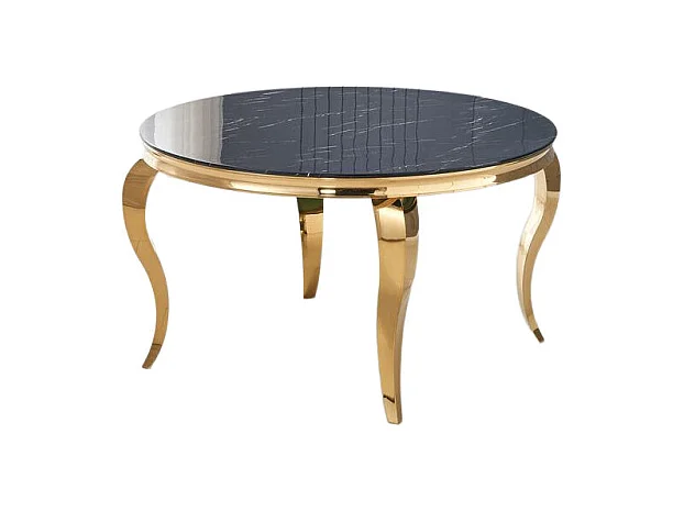 Table à manger ronde BAROQUE gold 130x75 cm