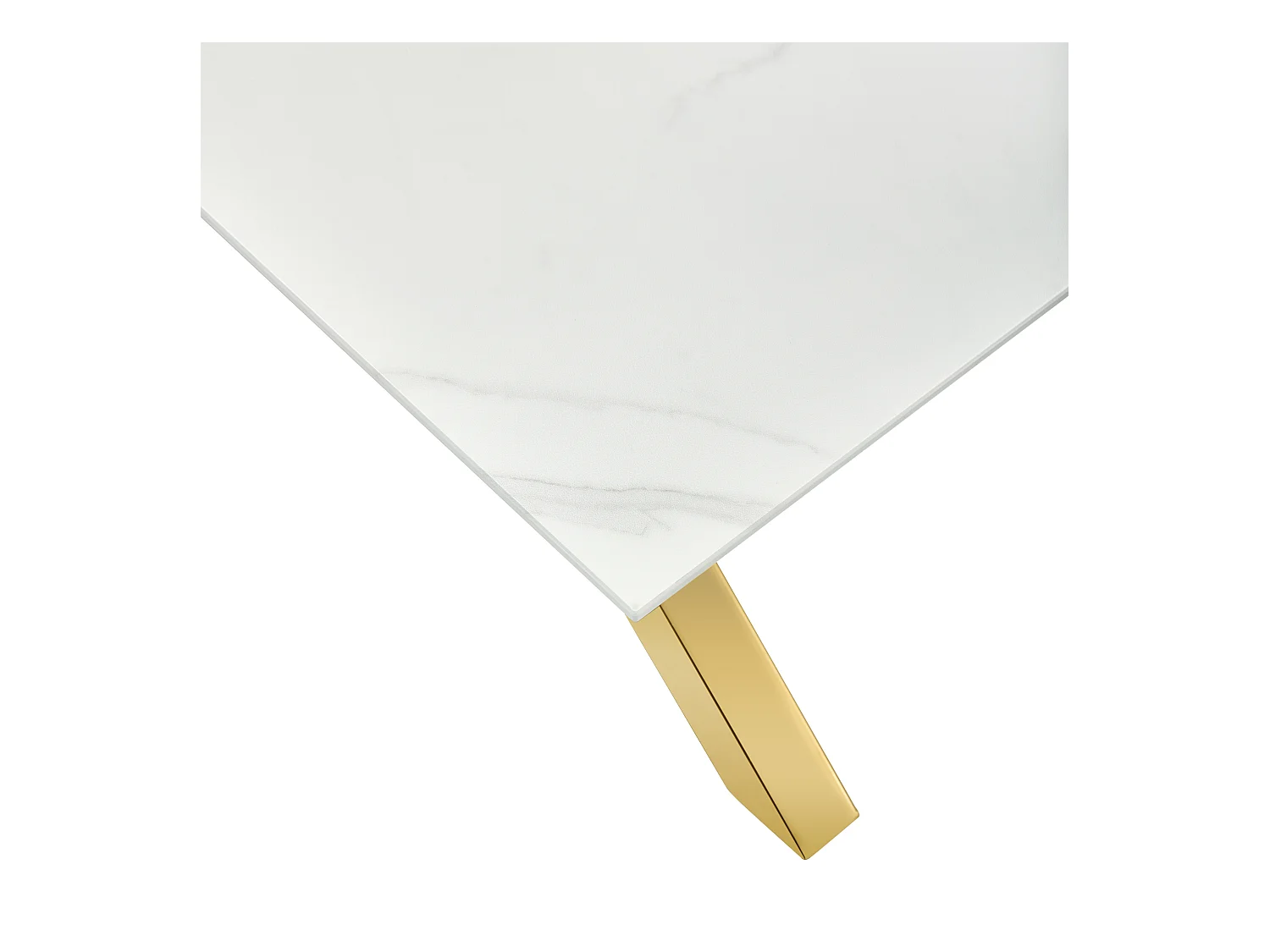 Table à Manger IXE – 180x90 cm – Pied Gold XXL & Verre Trempé