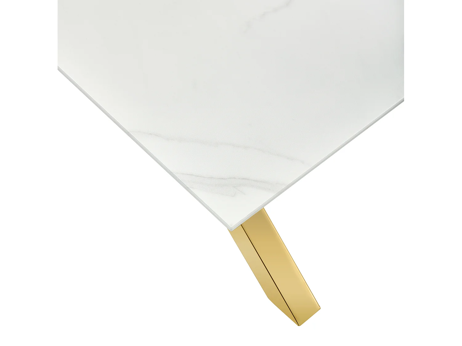 Table à Manger IXE – 180x90 cm – Pied Gold XXL & Verre Trempé