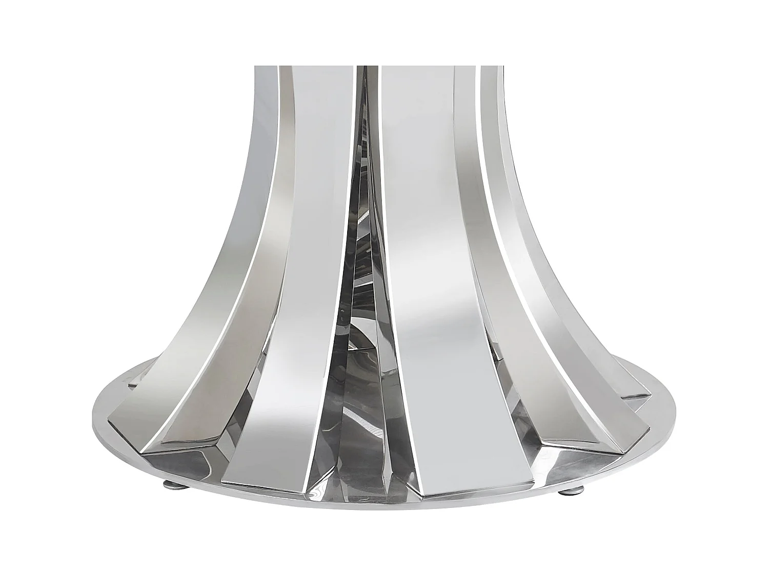 Table à Manger Ronde JUDITH – Chrome & Verre Trempé – Ø120 cm