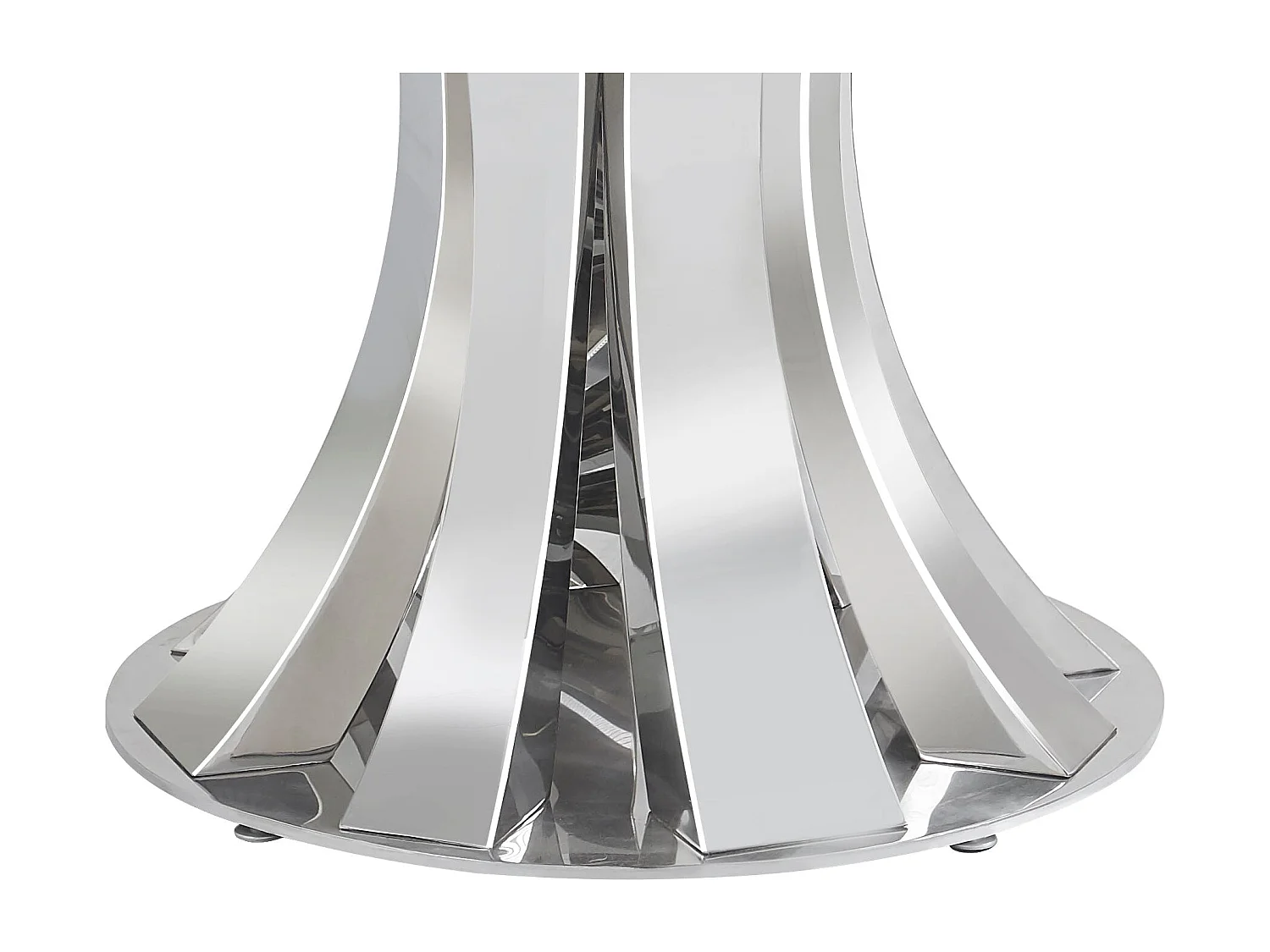 Table à Manger Ronde JUDITH – Chrome & Verre Trempé – Ø120 cm