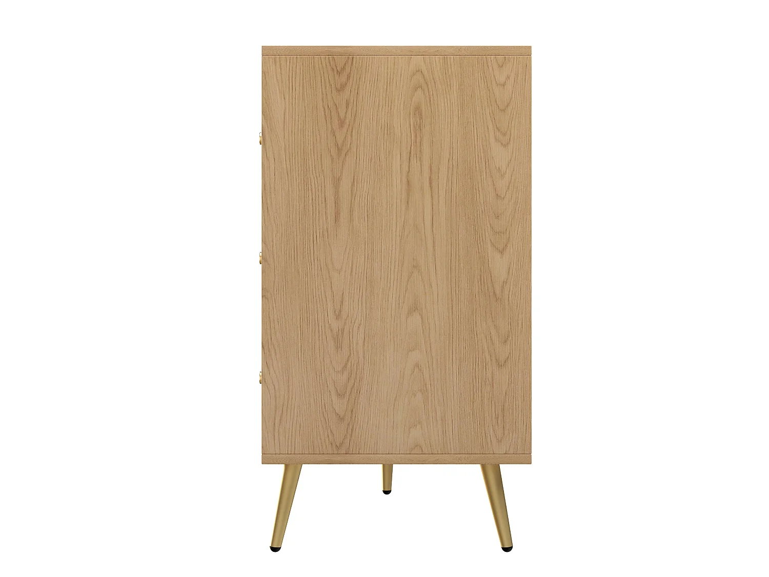 Commode moderne à 9 tiroirs avec pieds en fer - 120 x 39 x 80 cm - construction robuste - aggloméré - naturel