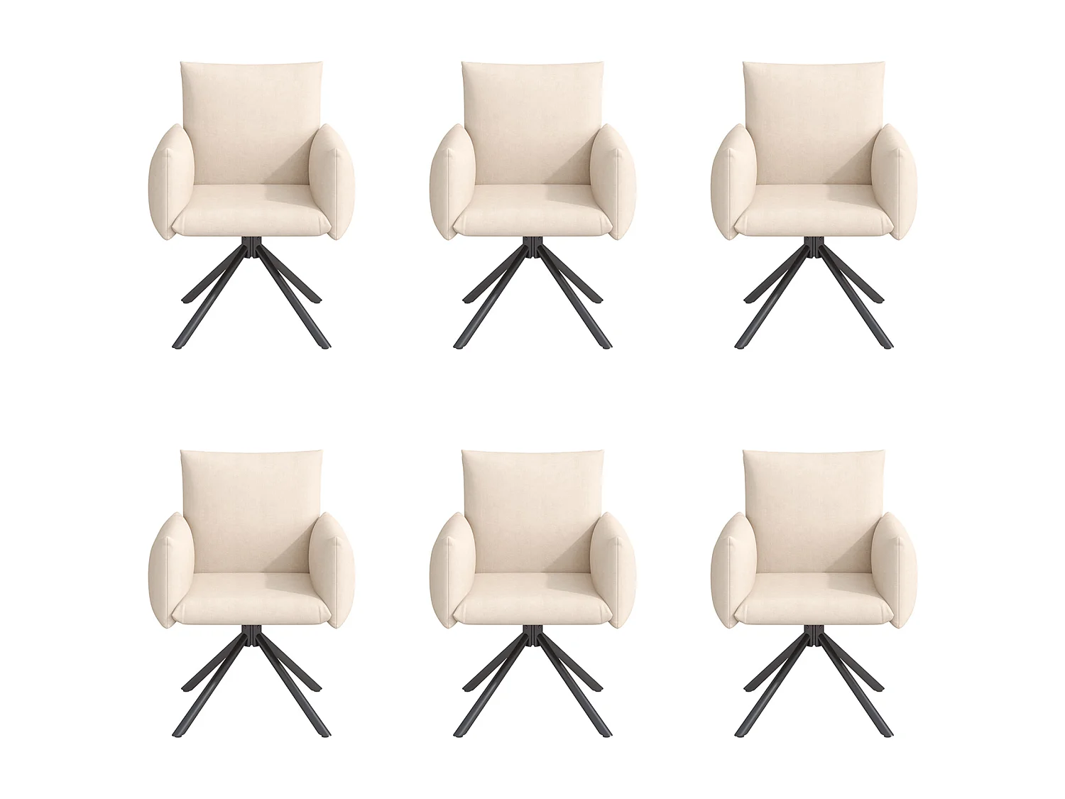 Ausziehbarer Esstisch und 6 Stühle im Set – 120/160 * 80 x 75,5 cm – Samtstuhl – MDF – weiß