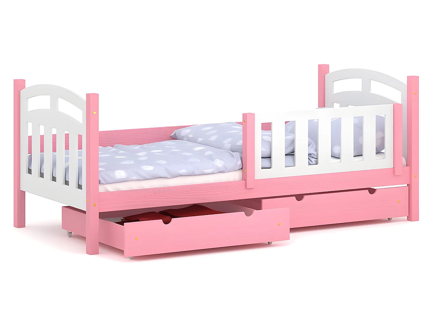 Lit simple en pin massif 200x90 Rosa