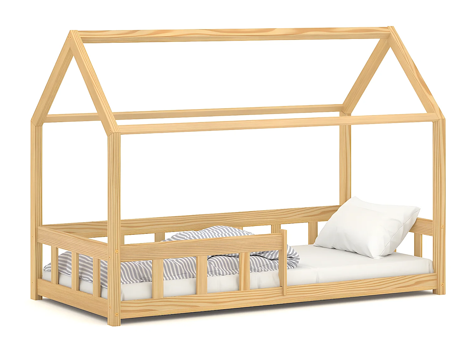 Lit simple en pin massif 190x90 naturel