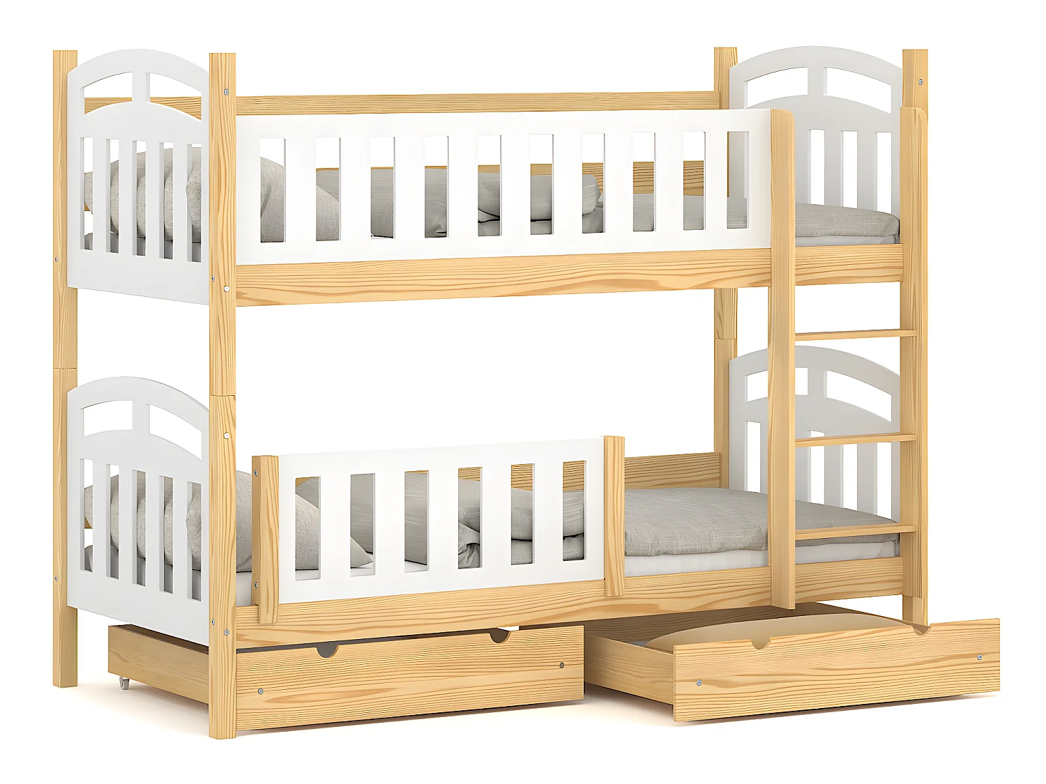 Lit superposé en pin massif 190x90 Naturel