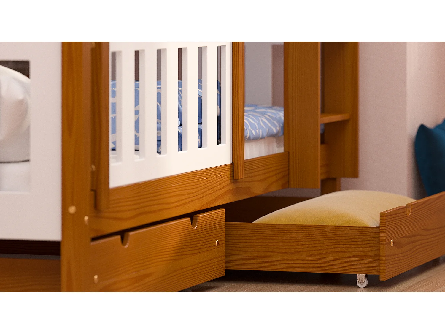 Lit superposé en pin massif 190x80 Aulne